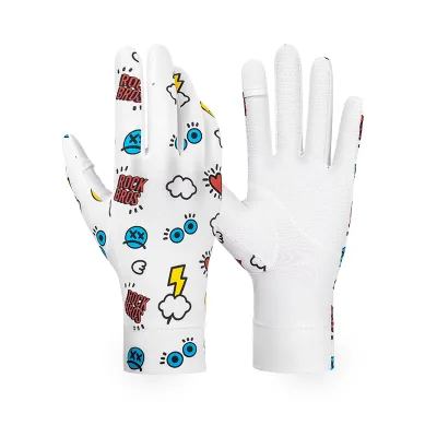 OEM ODM Ice Silk Summer Long Finger Gloves Comfortable Breathable Fits the Skin Full Finger Ladies Riding Gloves