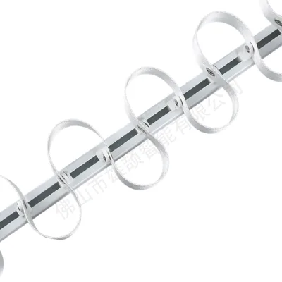 S-shaped Long Aluminum Electric Curtain Track Webbing Accessories 6m Custom Length
