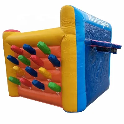 2024 Free Air Shipping 4 in 1 Castle Combo with Dart Board, Basketball Hoop, Football goal Wall, Ring Toss Game