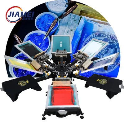 New 8-Color Manual Laser Silkscreen Rotary Screen Printing Machine Octopus Metal Plate Large Format Tube Printer