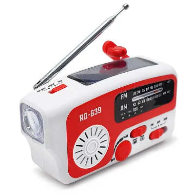 Recargable Solar Charger Powered Am/fm Flashlight Radio