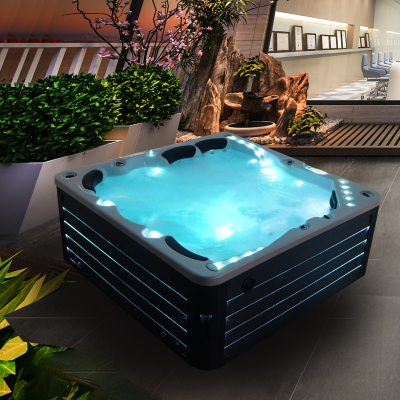 Outdoor Jacuzzi Bathtub for Resorts Hot Tub With Water Jets for Hydrotherapy Massage