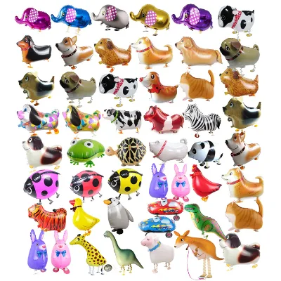 Stand Walking Animals Shape Pet Balloons Children's Classic Toys Hybrid Models of Animal Helium Foil Balloon