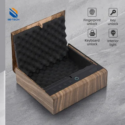 Intelligent Biometric Jewelry Safe with Key and Electronic Digital Lock Hidden Automatic Escondido Firearms Storage Box