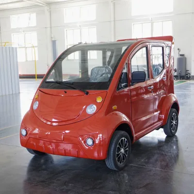 CE Certified Red 5 Seat Electric Patrol Car with Enclosed Doors 72V Battery