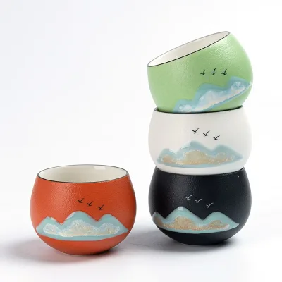 New Japanese Tea Set 4-piece Business Gift Creative Home Tea Cup Set