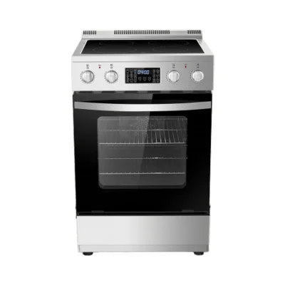 4 Induction Freestanding Cooker All in One Electric Range with Built in Oven Digital Control Stainless Steel Cooking Stove