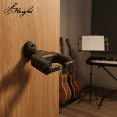 Auto Lock Indtruments Hanger With Screw Base Wall Mouted Guitar Hanger New 2024 Guitar Hanger Wall Mount With Shelf