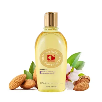 Custom Dry Skin Nourishing Smooth Organic Bath Oil Body Cleansing Almond Shower Oil