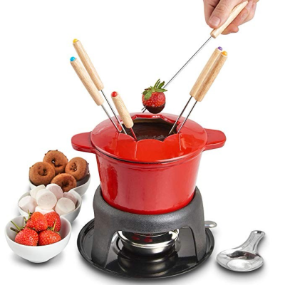 Excellent Houseware Portable Cheese Fondue Set Custom Chocolate Fondue Set