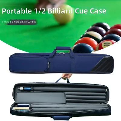 Nylon 125-Inch Pool Cue Case with 6-Hole/8-Hole Design and Cue Tube-Factory Direct Sales