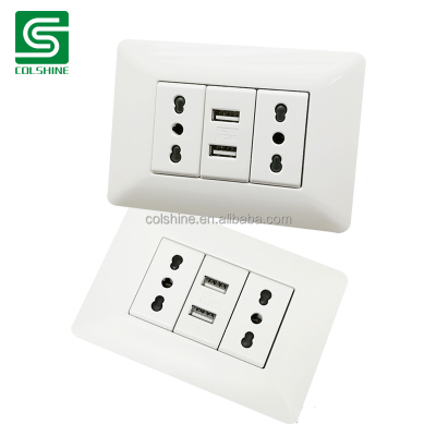 Electrical Outlet Receptacle With 2-High Power USB Ports