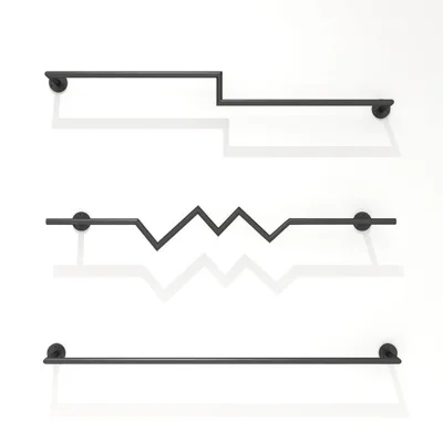 European Style Wall-mounted Hanging Strips Clothes Shop Golden White Black Metal Long Wall Clothing Hanger bar