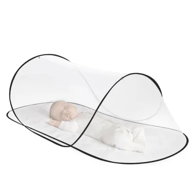 Large Space Breathable Soft Fabric Foldable Pop up Nursery Crib Bed Cot Netting Canopy Net Tent for Baby