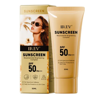 IREV Niacinamide Brightening Sunscreen SPF50+ 50ml for Face Ultraviolet protection Dual Effects of Sun Protection and Skin Care