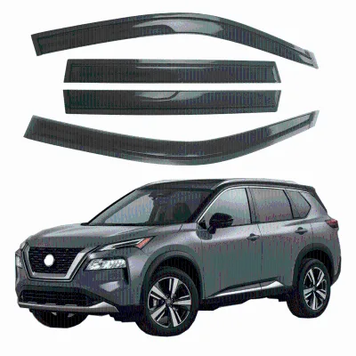 4Pcs Smoke Window Visors Rain Guards for 2008-2013 Nissan Rogue 4 Door - Side Wind Deflectors Vent Shade