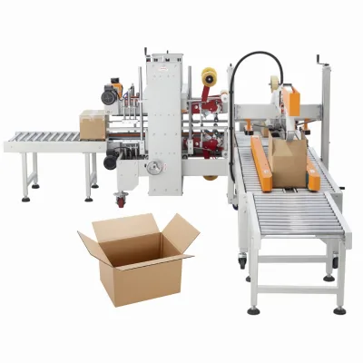 High Quality Packing Line Machinery Box Sole Tape Corner Carton Sealing Machine
