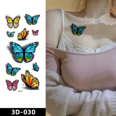 Hot Sale Sticker Designs Beauty Butterfly Body Tattoo 3d Tattoos Stickers