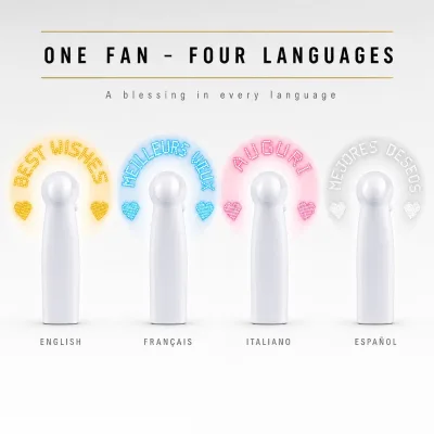 BSBH 2026 Mini LED Fan Glowing Customized LogoColorful for Event Novelty Giveaway