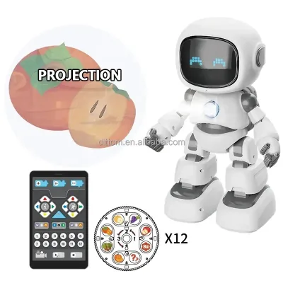 2.4GHz RC Interactive Projection Robot Programmable Smart Sliding Robot Toys