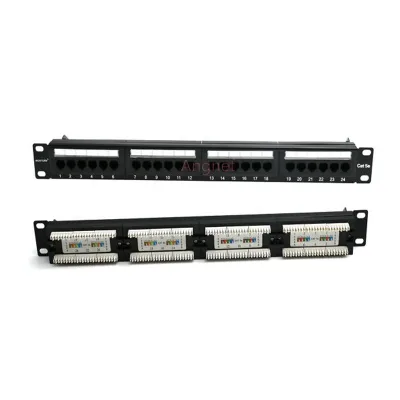 Rack Mount Cat5e Cat6 Patch Panel 1U 12port 24port Network Patch Panel