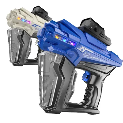 Automatic Powerful Squirt Gun 10M Long Range Shooting Water Toy Rechargeable Electric Water Gun with Continuous Fire and Light