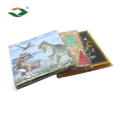 Custom Printed Colorful Paper Napkins with Multiple Fold Options for Hotel Buffet