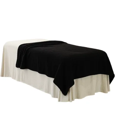 Black Blanket Soft Salon Throw Blanket Fluffy Blanket Cuddly Blanket Fleece Blanket