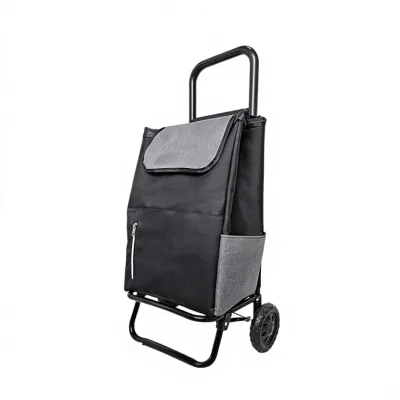 Household Portable Folding Hand Trolley for Elderly Climbing Stairs Shopping Grocery Cart with Flat Handle