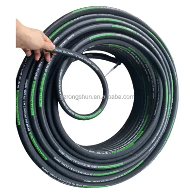 Industrial Flexible NBR Rubber Steel Wire Reinforced Black Air Hose Fuel Gas Water Hoses 2.4mm Wall Thickness Cutting Model 32#
