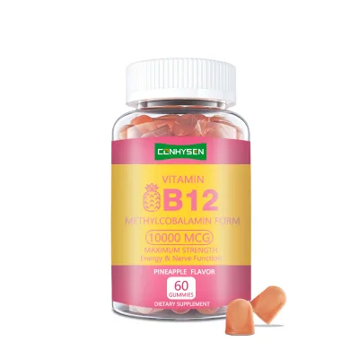 OEM ODM Vitamin B12 Vitamin D Healthcare Supplement Immune System Support for Women Men Folate Vitamin B12 Gummies
