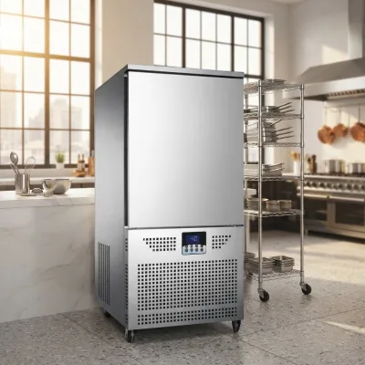 RTK Upright Deep Display Blast Bottom Mounted Chiller Vertical Standing Cooler Refrigerator Fridge Freezer for Restaurant
