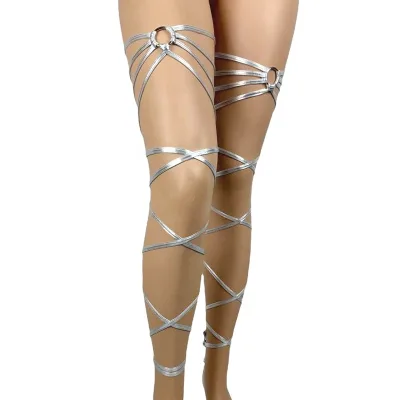 Wholesale Custom 2023 Rave Pole Stripper Garter Leg Wraps With O-Ring Thigh Wraps Leg Strap