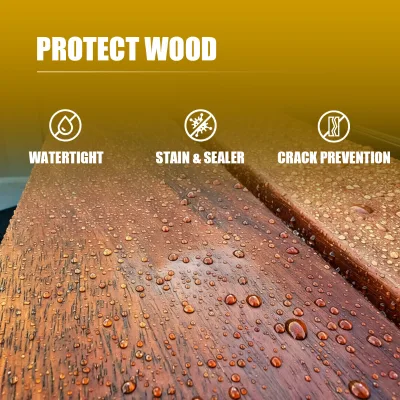 Outdoor Wood Stain and Sealer Mfr Anti-Mold, Rot & Anti-Warping, Penetrating Color Enhancing for Decks, Fences & Siding WH6992