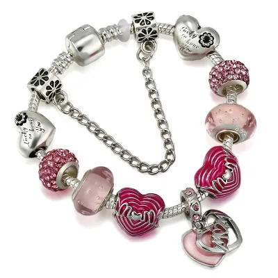 New Mothers Day Diy Bracelet Best Mom Bracelets With Crystal Heart Charm