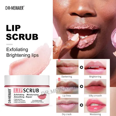 Wholesale Organic Collagen Sugar Lip Scrub Exfoliator Hydrating Moisturizing Lightening Genuine Crystal Batch
