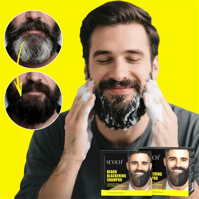 SEVICH Beard Dye Black Shampoo Wholesale Beard Styling Men Natural Keratin Fresh Fast Beard Colour Hair Shampoo