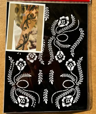 Arabic Omani Mandala Ramadan Bridal Mehndi Totem Flower Body Art Decorative Henna Stencils Temporary Paper Design for Painting
