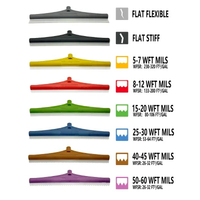 SUMO Plastic Flat Squeegees 18 Inch WFT MILS Self-Leveling Notched Rubber Spreader for Resin Floor Paint Coating