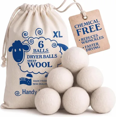 Custom logo Washing Machine Drying Ball Handmade Organic Wool Drying Ball Odorless Wool Tumble Dryer Balls 100% Wool