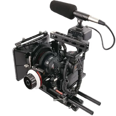 GONDOR GD-GH-02B DSLR Camera Cage with Top Handle + 15mm Follow Focus + GH5 Cage for Pana Sonic GH5S/GH5/GH4 Camera