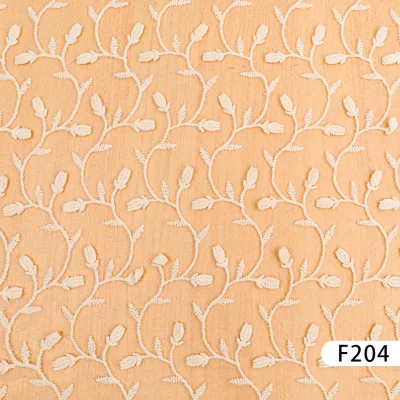 Classic 3D Flower Lace Fabric Handmade Polyester/Nylon Voile Tulle with French Net Embroidery