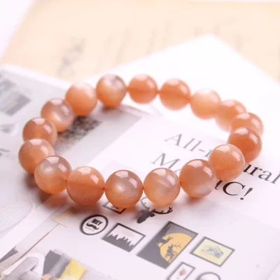 Natural Moonstone Bracelets Wholesale High Quality Orange Moonstone Crystal Bracelet