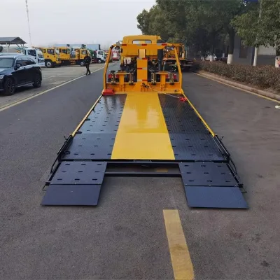 JACC 4T Flatbed Tow Truck with Full Floor Tow Truck for Luxury Car Rescue Tow Truck