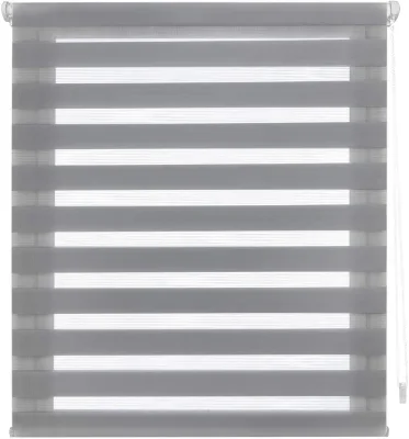 Double Layer Roller Blinds Easyfix Sunscreen Shades Office Polyester Zebra Blind