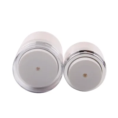 Cosmetic Cream Body Lotion Plastic 15ml 30ml 50ml Airless Cream Jar,cream Coloured Airless Jar,50ml clear Airless Jar for Oil