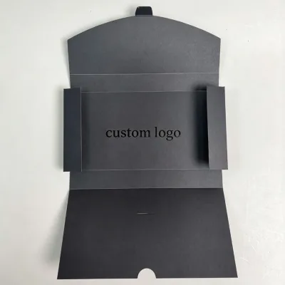 Factory Custom Eco-friendly Mini Small black Paper High-end Wildflower Seed Sachets Gift Envelope Coin Seed Package Bag