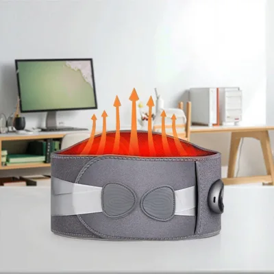 Hot Wireless Heated Waist Massager Cushion Tropical Belly Warmth Electric Massage Belt with Back Support