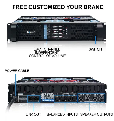 FP20000Q 4-channel Class Td Power Amplifier 4Ω 4000W Professional Stage 18 Inch Speaker DJ Bass