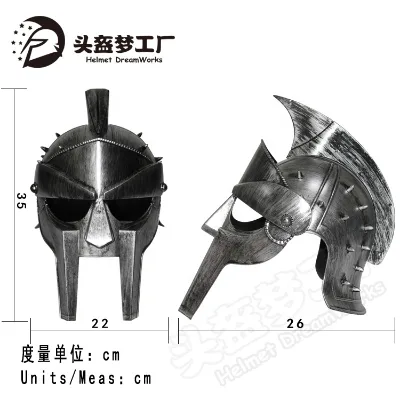 Medieval Functional Helmet of the Spaniard Maximus Roman Gladiator Armor for Adult